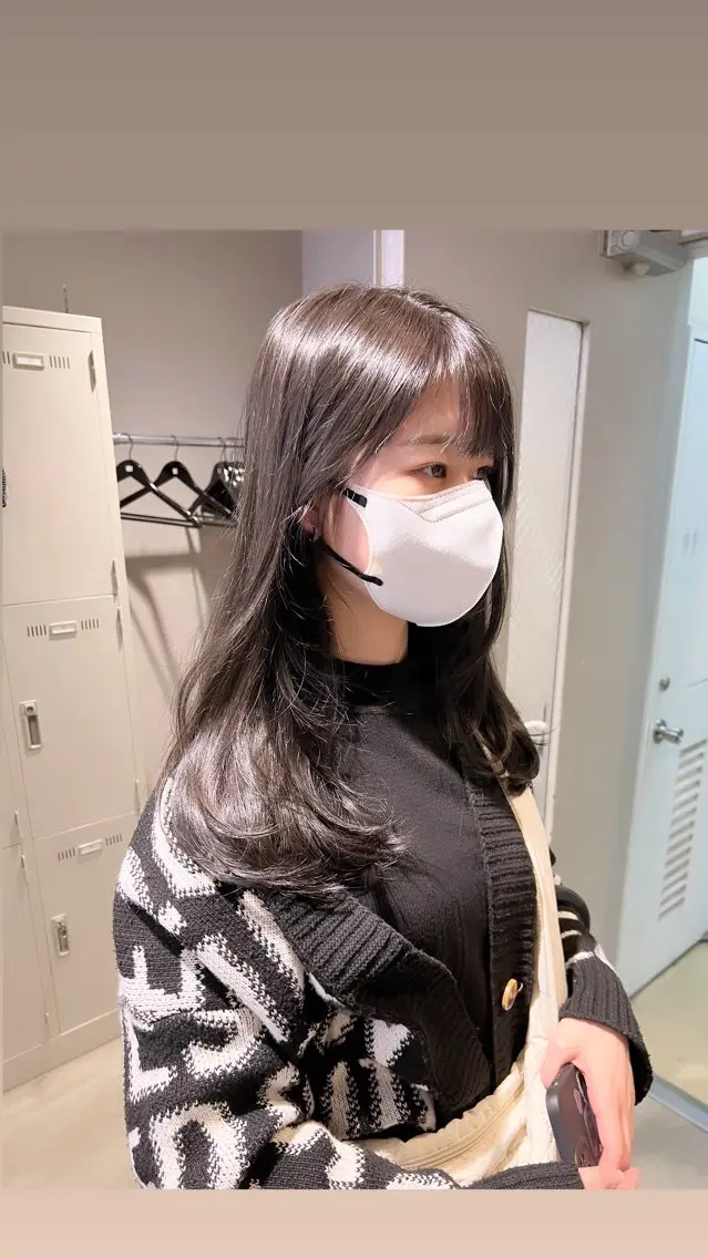ロング カラー パーマ ヘアアレンジ メンズ 上品＆韓国風 🥀海心🥀のヘアスタイル