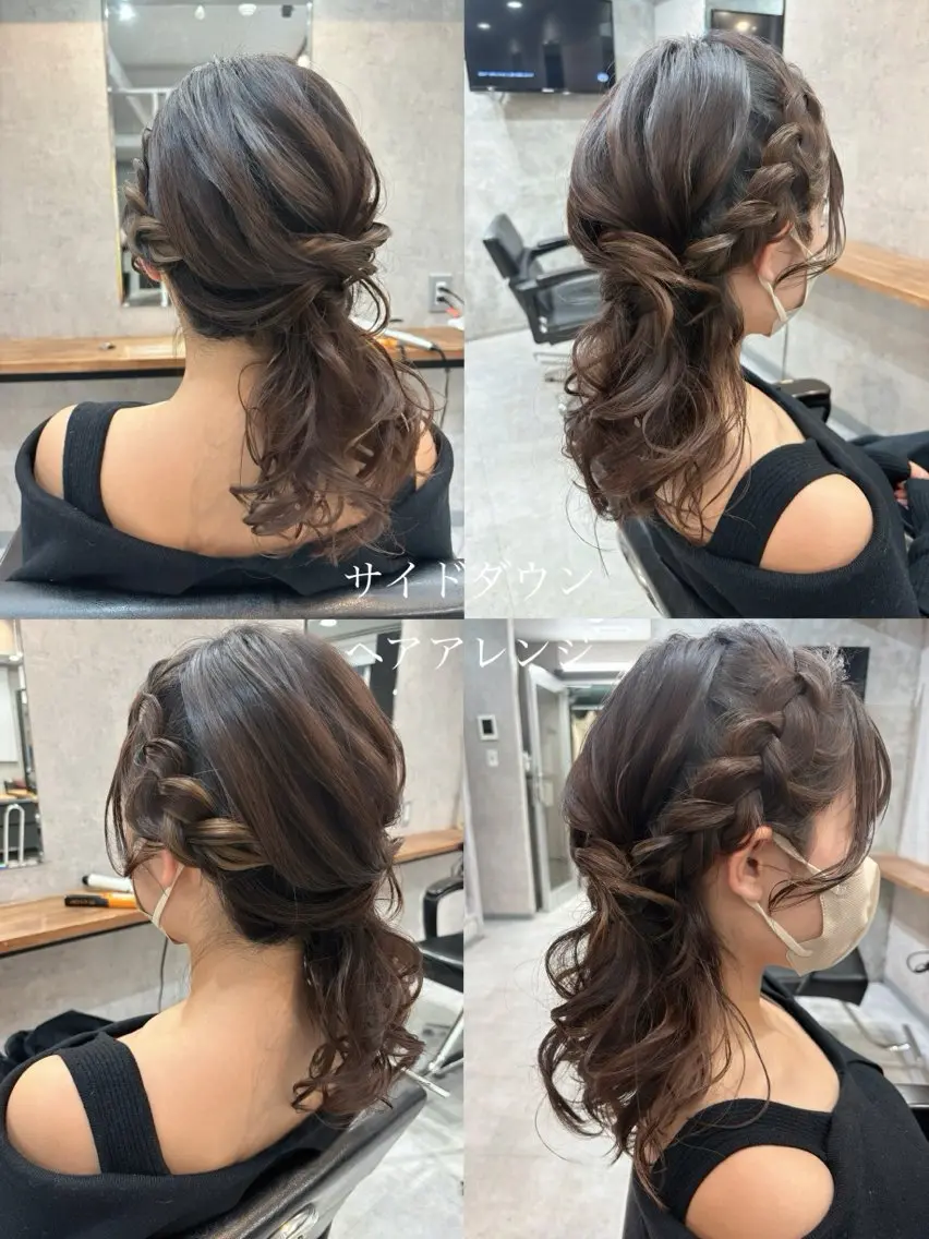 ヘアアレンジ ヘアセット 松井那津子 /ハイライトブリーチのヘアスタイル