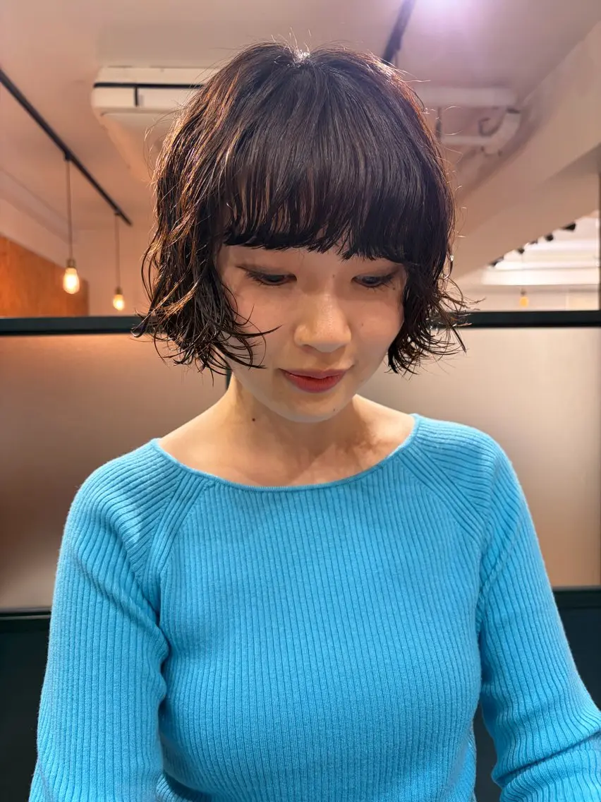 ショート パーマ パーマ YUUKI/ウルフ .ボブパーマのヘアスタイル