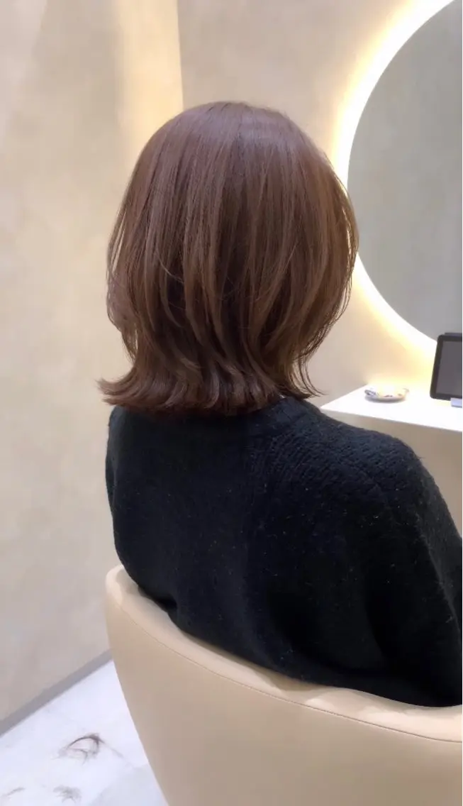 髪質改善inケアカラー(白髪染め可)+カット ¥8900の写真