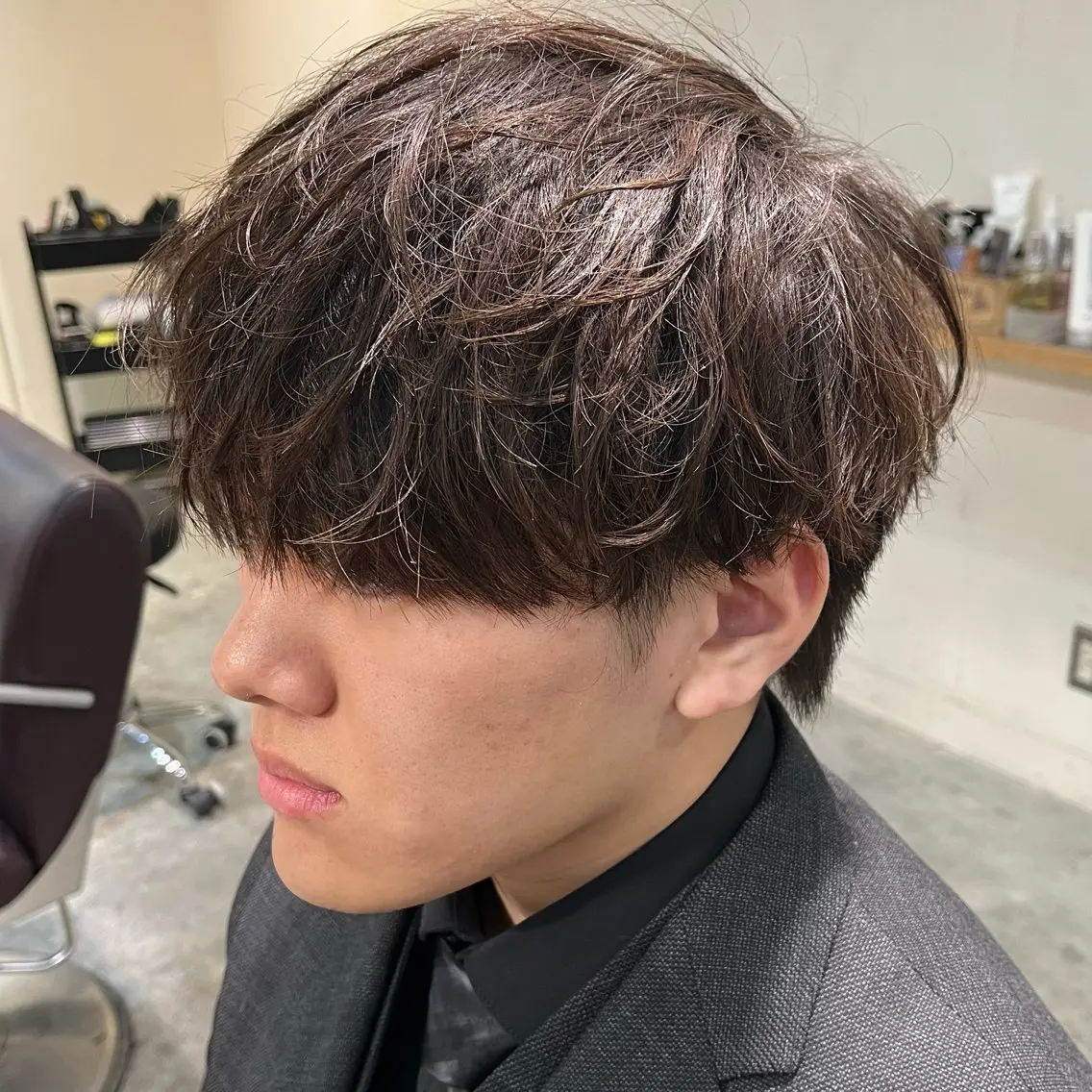 メンズ ヘアセット フェザーパーマ🌙 毛流れ yuzukiのヘアスタイル