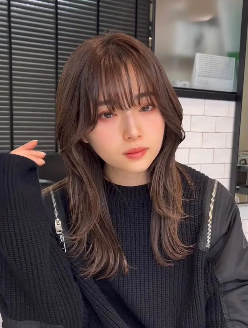 ロング カラー カット ヘアカラー トリートメント 🌫️大人韓国ヘア 🌫️naoyaのヘアスタイル