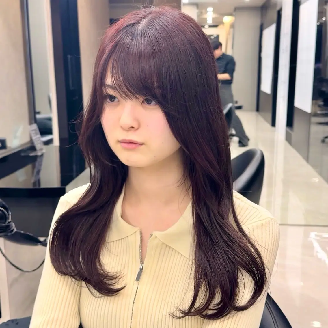 ロング カラー ブラウンカラー 透明感カラー ピンクカラー ピンクブラウン 学生 ヘアカラー トリートメント 新宿/顔周りカット/ レイヤー/がっきーのヘアスタイル