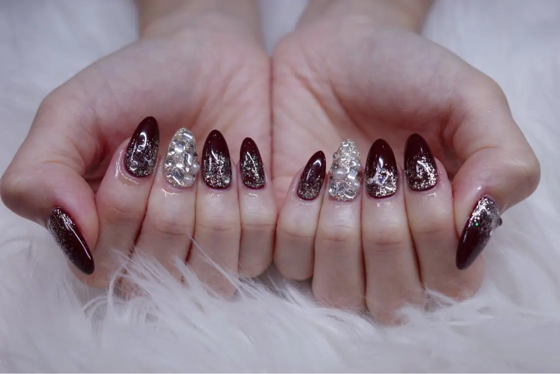 ネイル ボルドー ハンドネイル Rei / U.NI nailのネイルデザイン