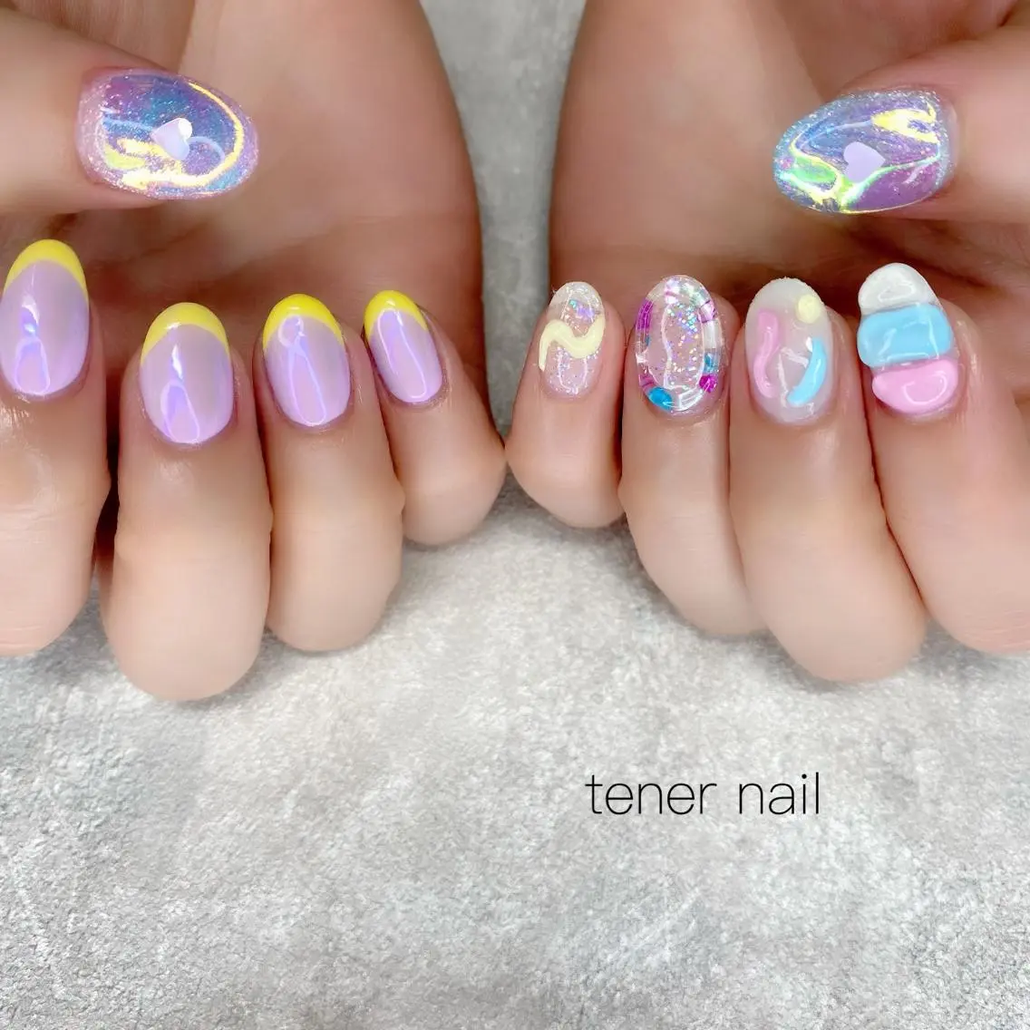 ネイル 氷ネイル・うるうるネイル テネルネイル tener nailのネイルデザイン