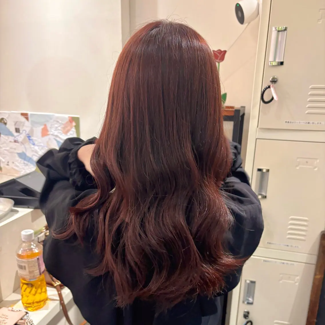 セミロング ヘアカラー えんどう ゆめはのヘアスタイル