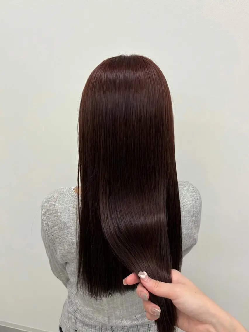 ロング ヘアカラー 🖤韓国風カラー🩷 /ツヤ髪✨️はるかのヘアスタイル