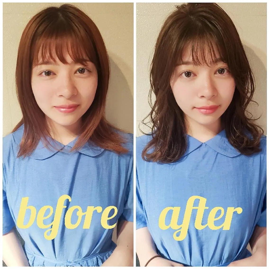 ミディアム [店長]カラーが好評 　小林のヘアスタイル