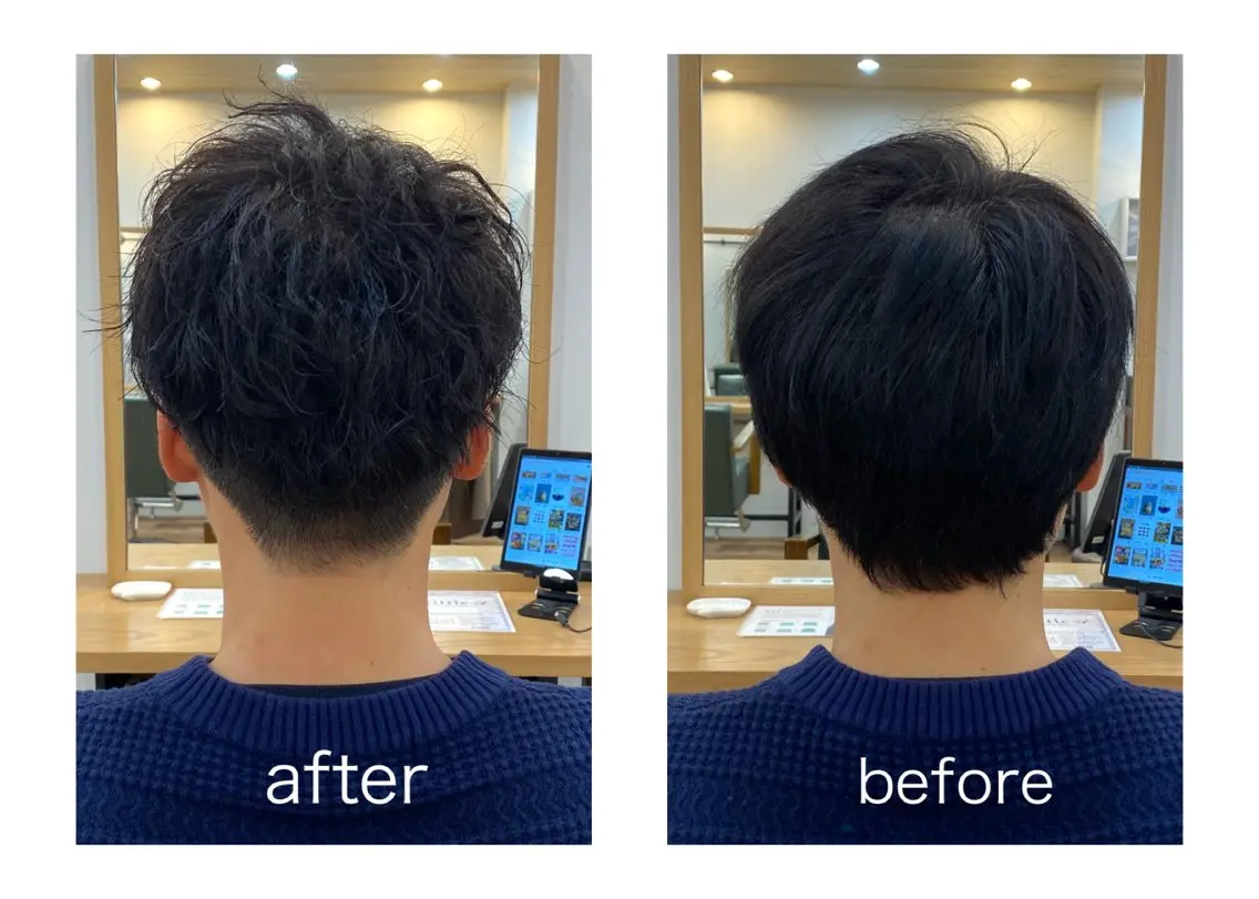 パーマ メンズ メンズパーマ ツーブロック 熊崎 未来のヘアスタイル