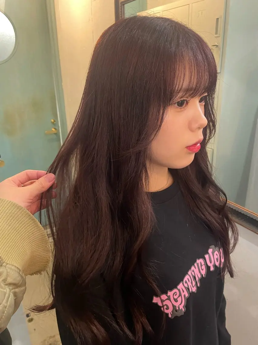 ロング カラー ウエノ マユのヘアスタイル