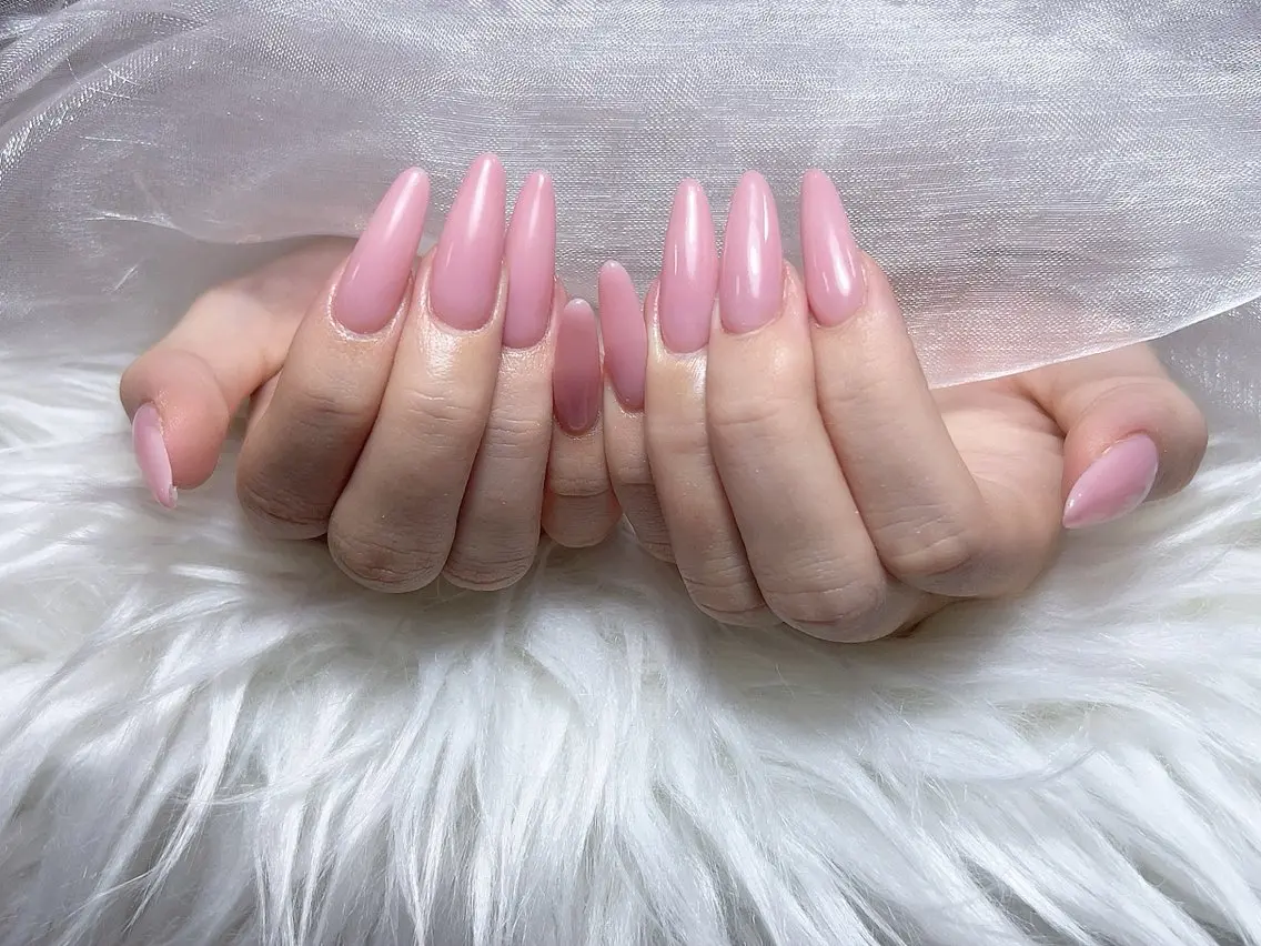 ネイル ワンカラーネイル ピンク Ks nail salonのネイルデザイン