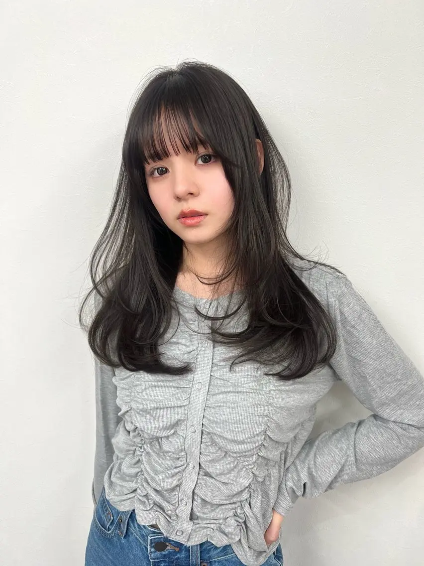 ロング カラー ヘアアレンジ レイヤーカット/透明 感カラー/aikaのヘアスタイル