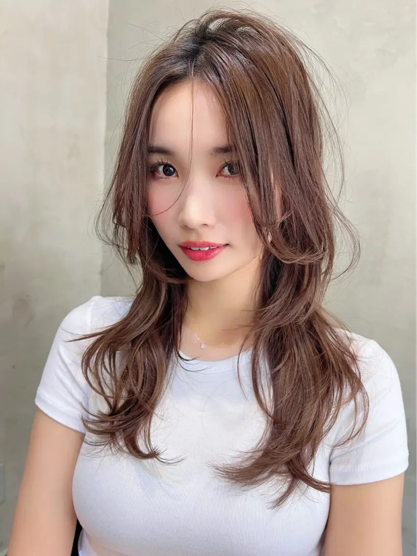 セミロング カラー 艶髪/韓国ヘア🎀 Kanon︎︎⁺.のヘアスタイル