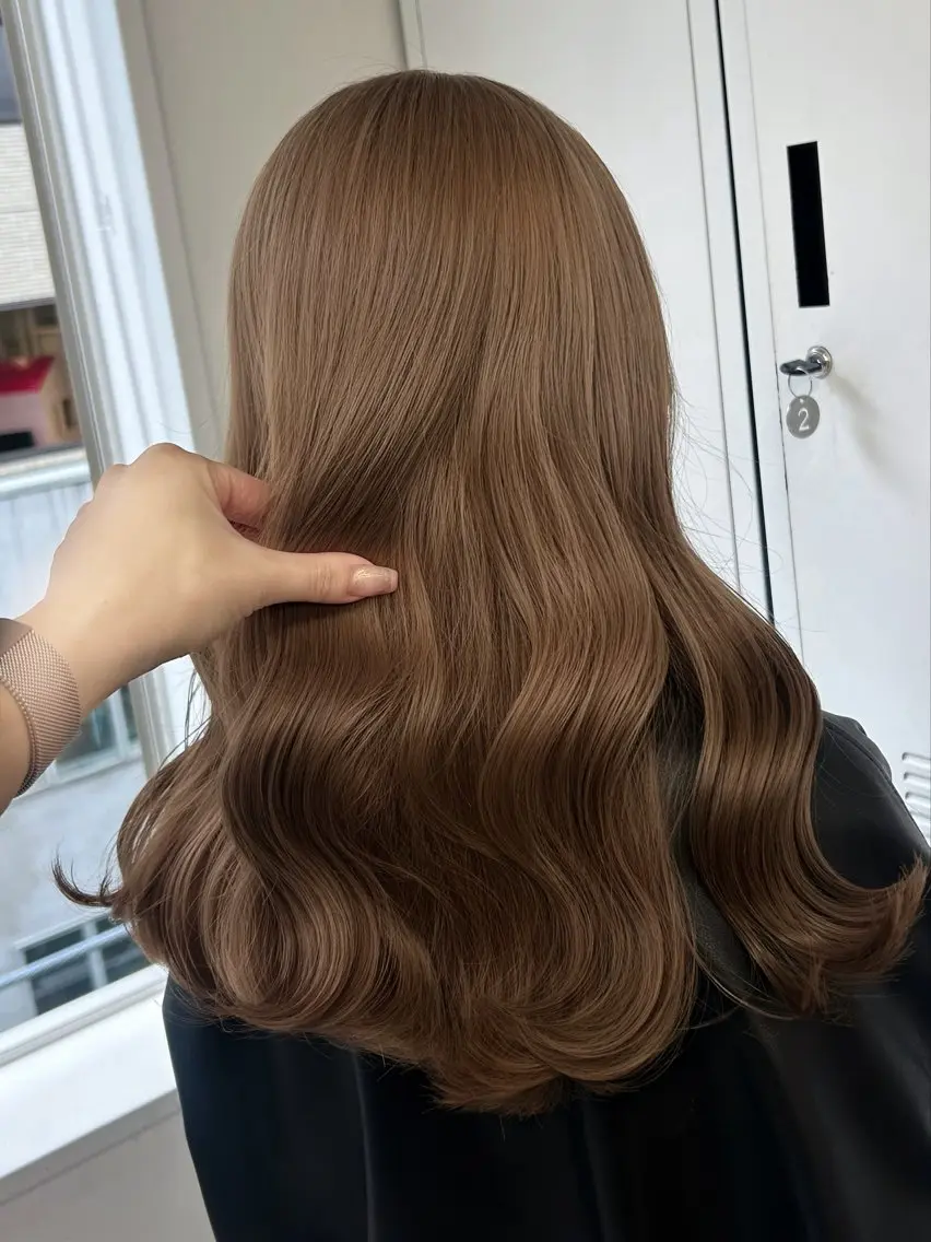ロング カラー ベージュカラー ブリーチ ブラウンカラー 透明感カラー ダブルカラー カット ヘアカラー トリートメント 💍モテる艶髪 透明感カラー💖のヘアスタイル