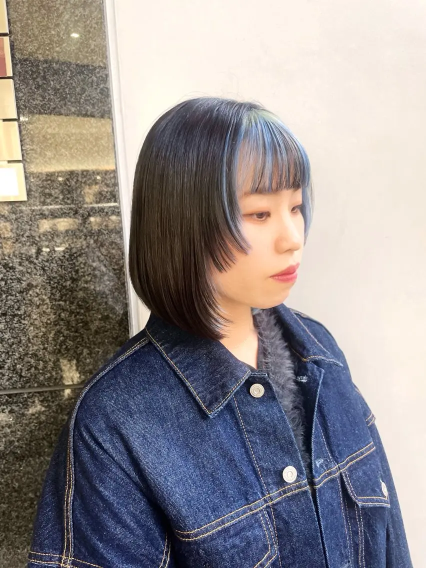 ミディアム カラー カット ヘアカラー トリートメント ショート/ボブ/ 透明感カラー/ほのかのヘアスタイル