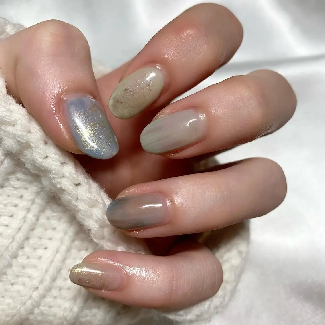 ネイル ニュアンスネイル Lucid Fleur Amiのネイルデザイン
