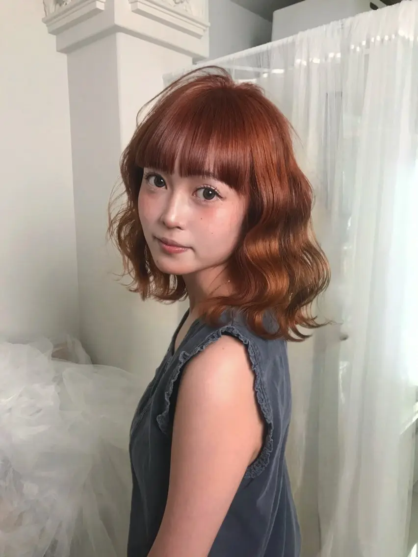 ロング カラー パーマ HARUNA/原宿/ デザイン/カットのヘアスタイル