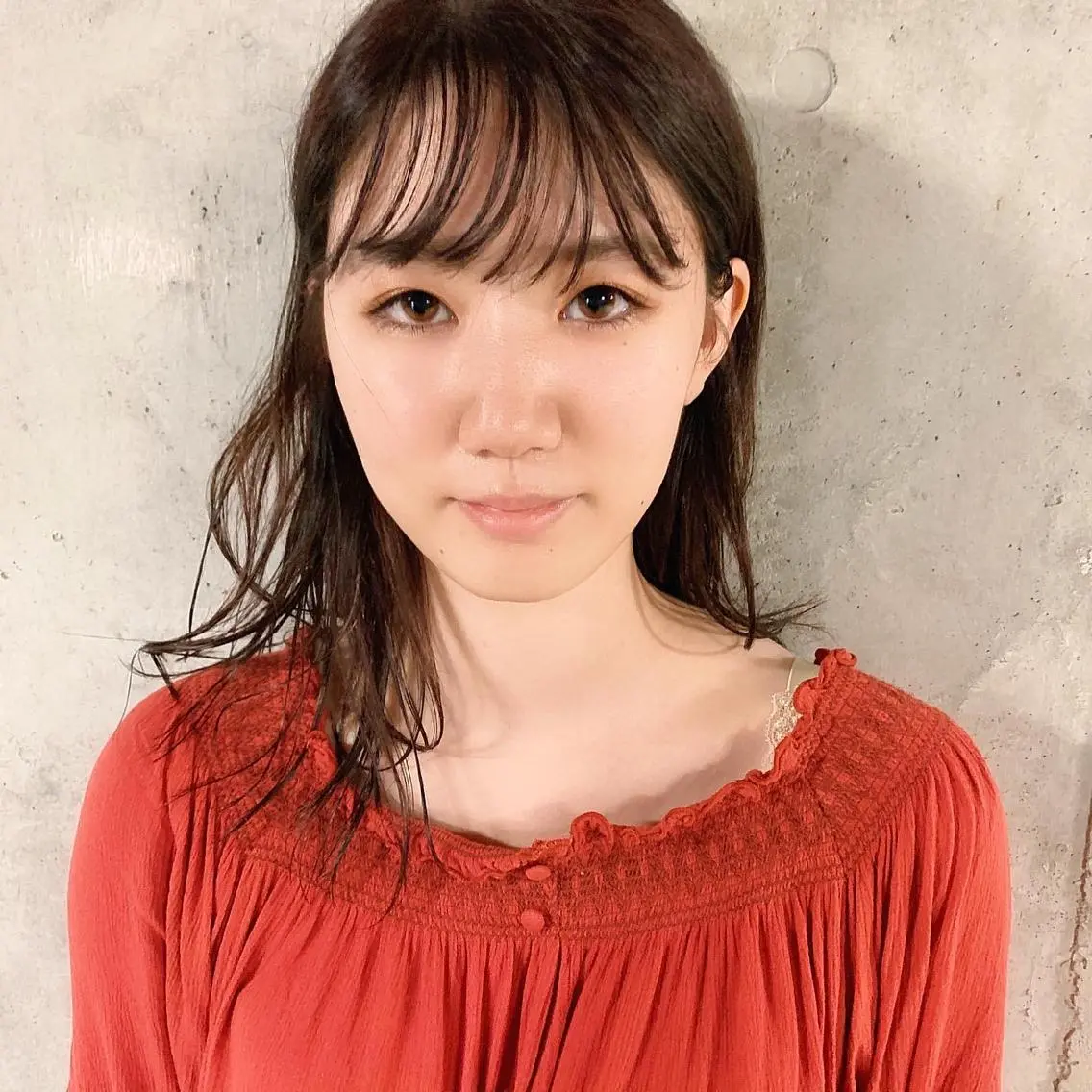 セミロング カラー 中川 竜誠のヘアスタイル
