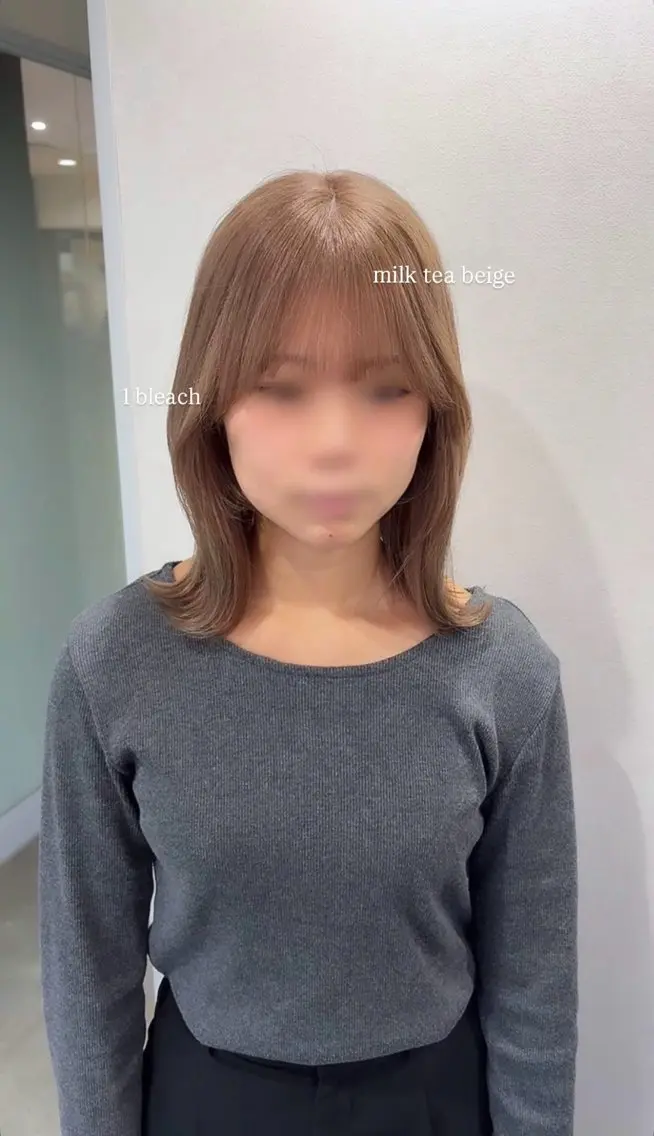 ロング カラー ベージュカラー ミルクティーベージュ ヘアカラー トリートメント 坂本奈都美/Jr.s 🎀のヘアスタイル