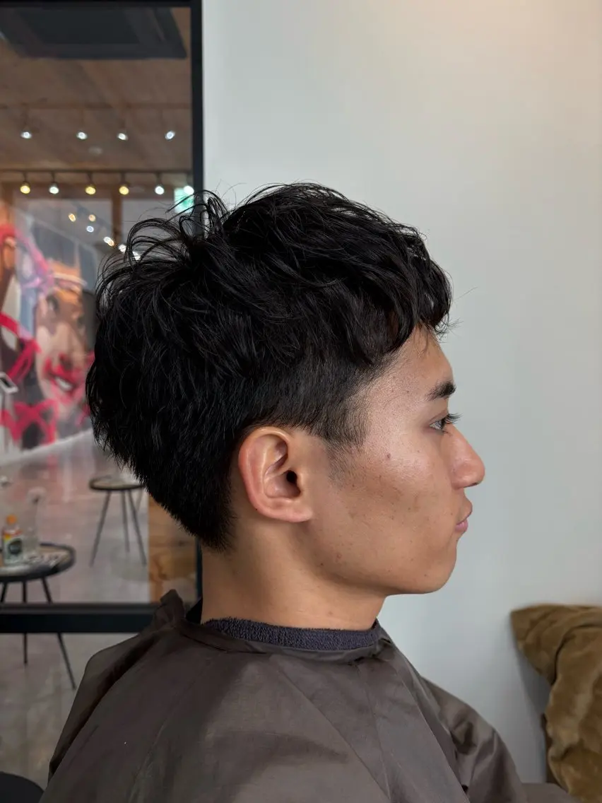 パーマ メンズ メンズパーマ メンズショート カット パーマ メンズカット クドウユウキのヘアスタイル