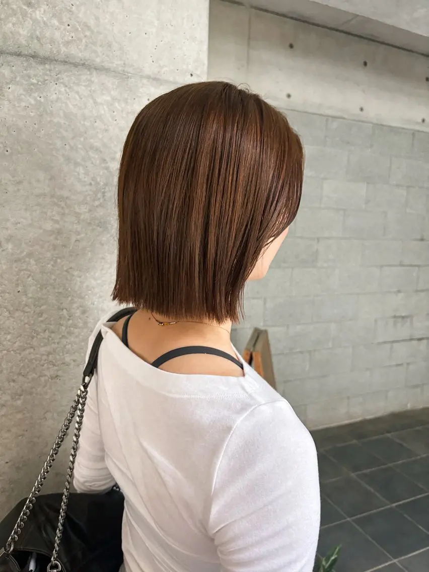 ミディアム カラー ブラウンカラー ROUTE KOUTAのヘアスタイル