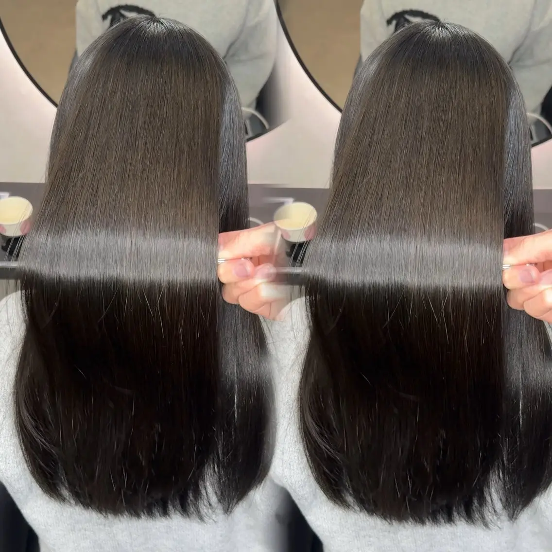 ロング カラー ヘアアレンジ カット 縮毛矯正 トリートメント 新宿 /髪質改善/ レイヤー/ヒュウガのヘアスタイル