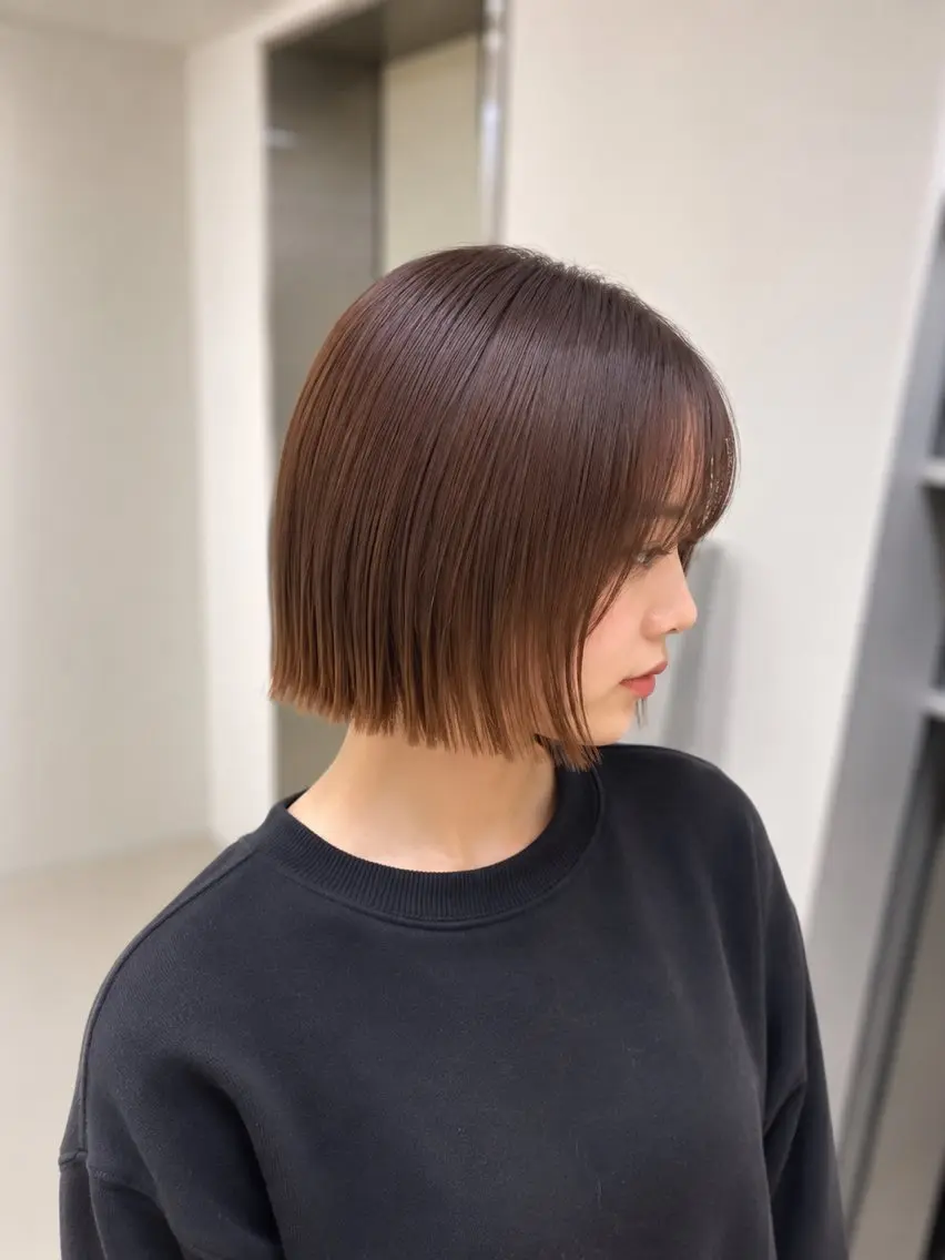 ショート ボブ カット 森永 秀斗のヘアスタイル