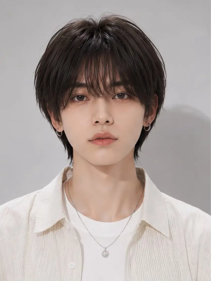 ショート メンズ マッシュ 顔まわりレイヤー レイヤーカット 似合わせカット 小顔カット カット ヤリタ カケルのヘアスタイル