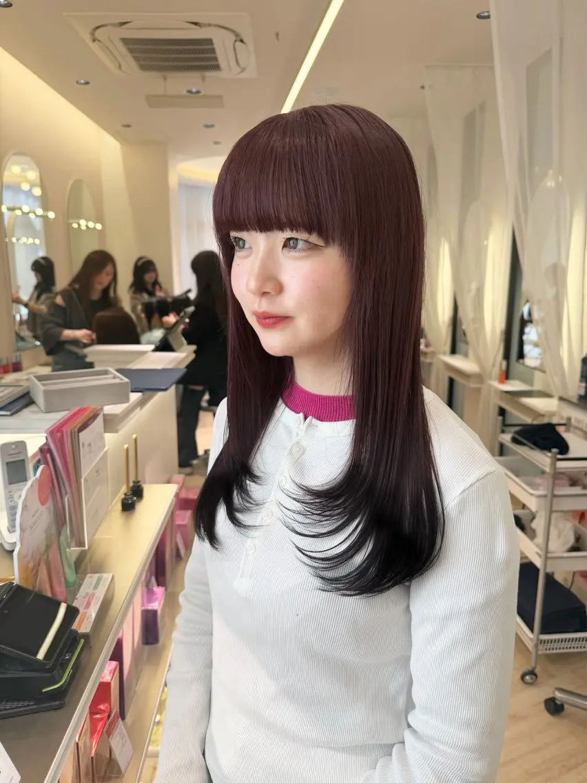 セミロング カラー ヘアカラー ParveMix 🩶🫧入江 香名のヘアスタイル