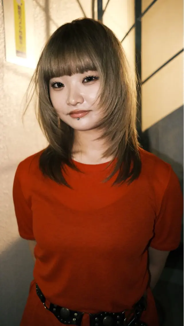 セミロング レイヤーカット ワイドバング arte pelo 山本　琉風のヘアスタイル