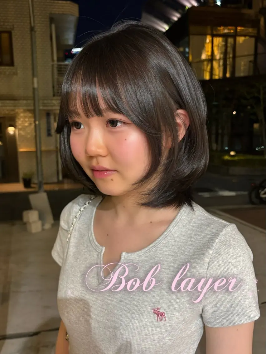 ボブにしたい方限定❕【ボブカット➕アルカリ除去カラー✨️】シャンプー、トリートメント➕ブロー付き🧚🏻の写真