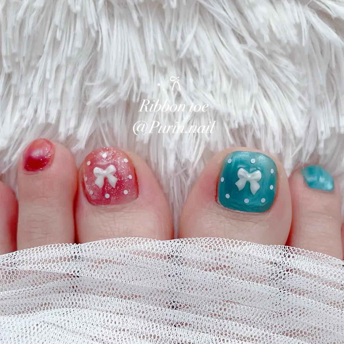 ネイル フットネイル Nails by Purin🍮のネイルデザイン