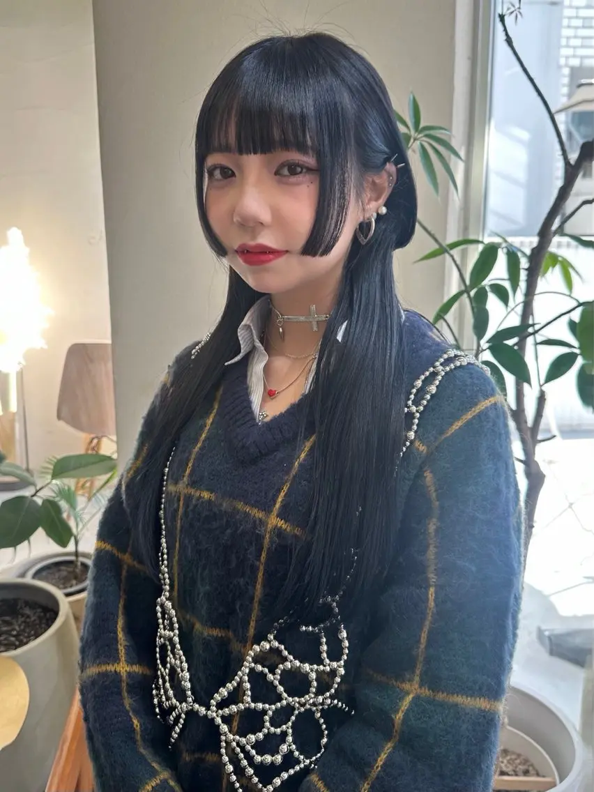 ロング カラー カット ヘアカラー トリートメント ハイトーン×似合わせ 🌱中川慎之介のヘアスタイル