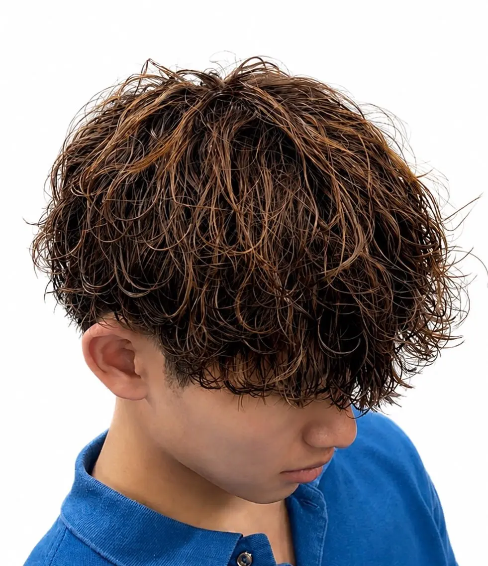 ミディアム パーマ メンズ カット パーマ スパイキー⚡️/ 海外風ヘア🌊秀平のヘアスタイル