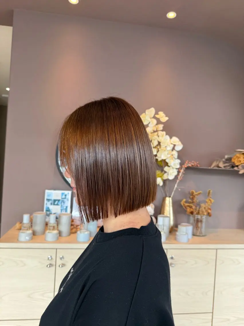 ショート 縮毛矯正 Lien.AKI 透明感カラー🤍のヘアスタイル