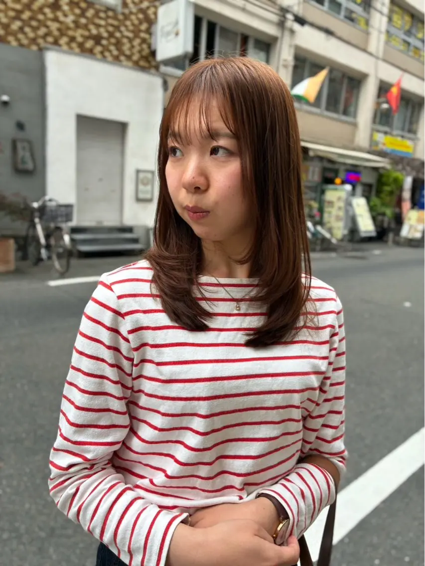 ロング カラー カット トリートメント 小西 舞依のヘアスタイル