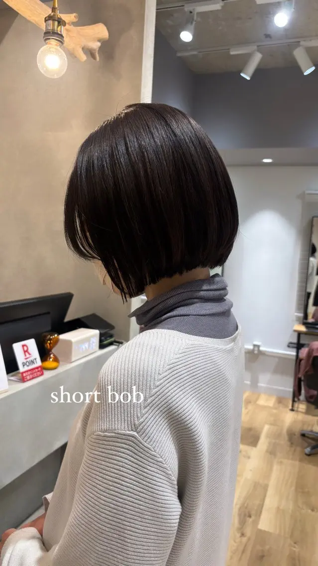 ショート ショートボブ ボブ ショートヘア カット こうやま みるのヘアスタイル