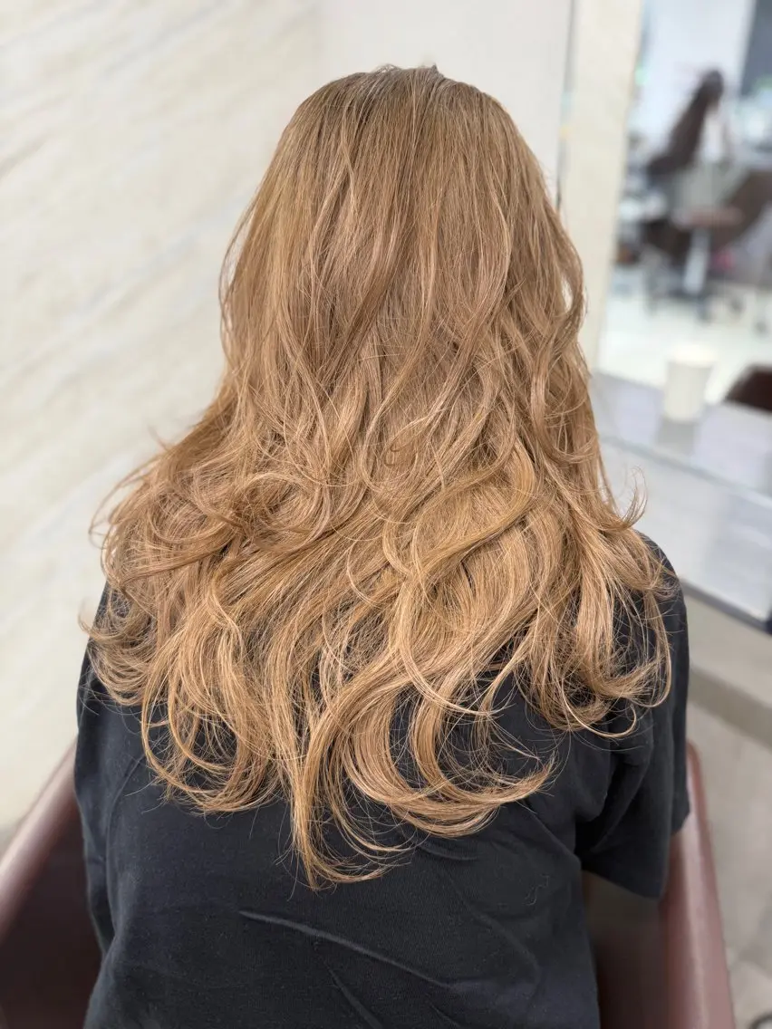 ロング カット ヘアカラー トリートメント 天神大名/ブリーチ 鶴岡和幸/ハイトーンのヘアスタイル