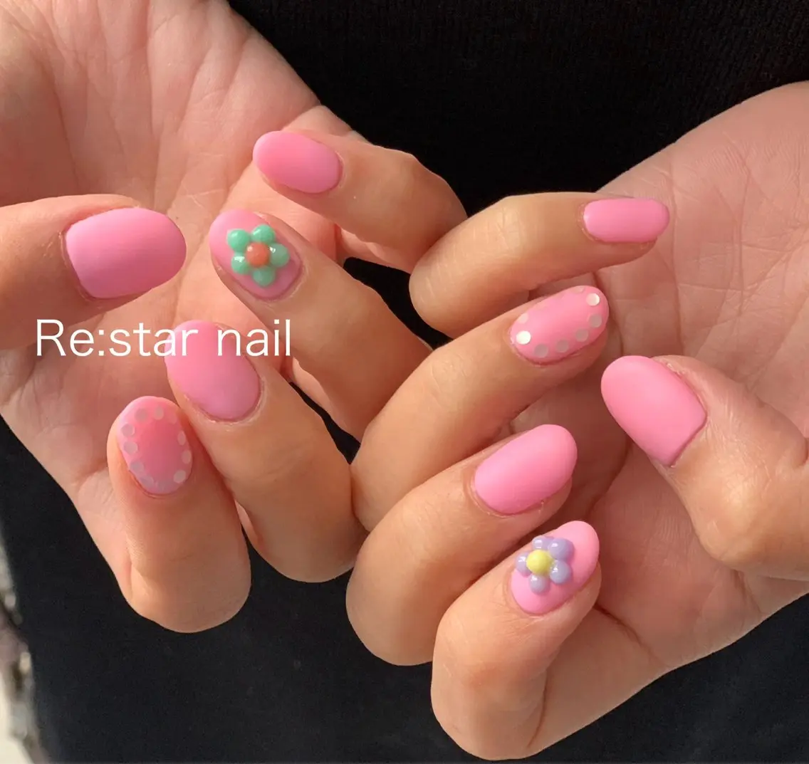 ネイル 春ネイル Re:star nail薬院/今泉のネイルデザイン