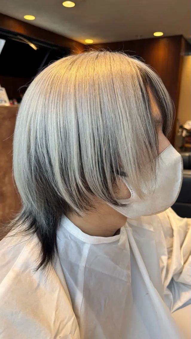 ミディアム カラー メンズ 水相 智貴のヘアスタイル