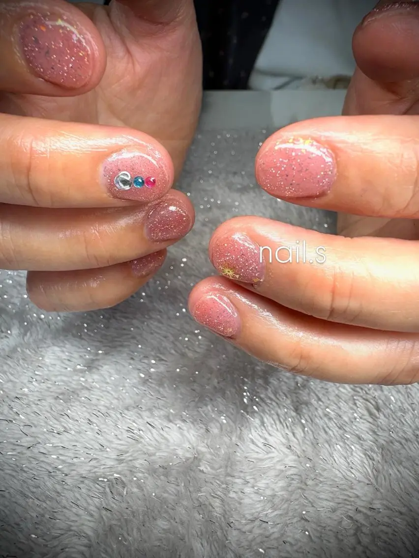 ネイル フラッシュネイル ショートネイル ハンドネイル nail.s misatoのネイルデザイン