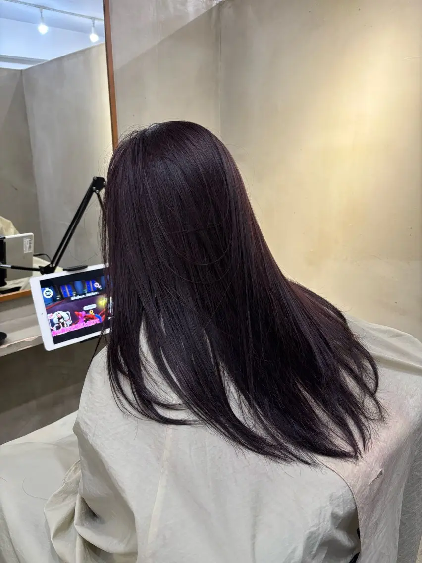 ロング カラー バイオレットカラー ヘアカラー 中園康 /カラー/ブリーチのヘアスタイル