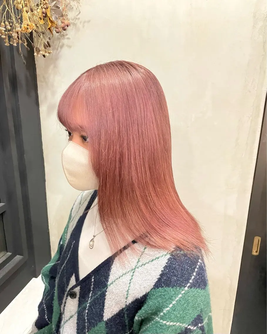 ロング カラー ベージュカラー ピンクカラー ピンクベージュ ✨レディースカット モデル募集✨イブキのヘアスタイル