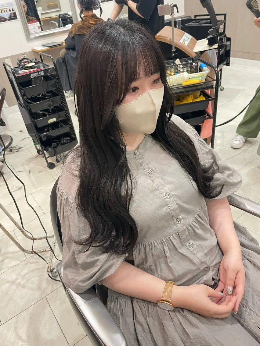 セミロング カラー カット ヘアカラー トリートメント Hikari 髪質改善🩵ᩚ🫧のヘアスタイル