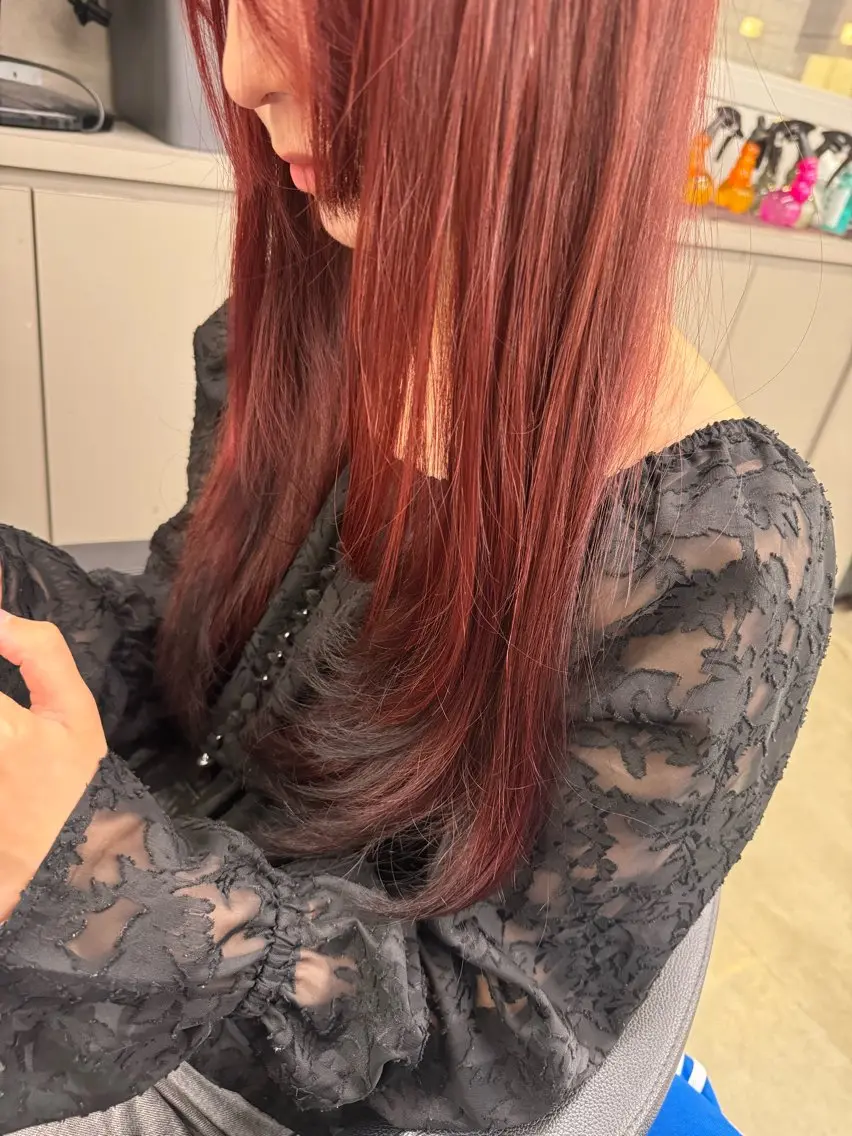 ロング カラー パーマ ヘアアレンジ メンズ キッズ 韓国系🇰🇷🩶 艶暗髪/MEIのヘアスタイル