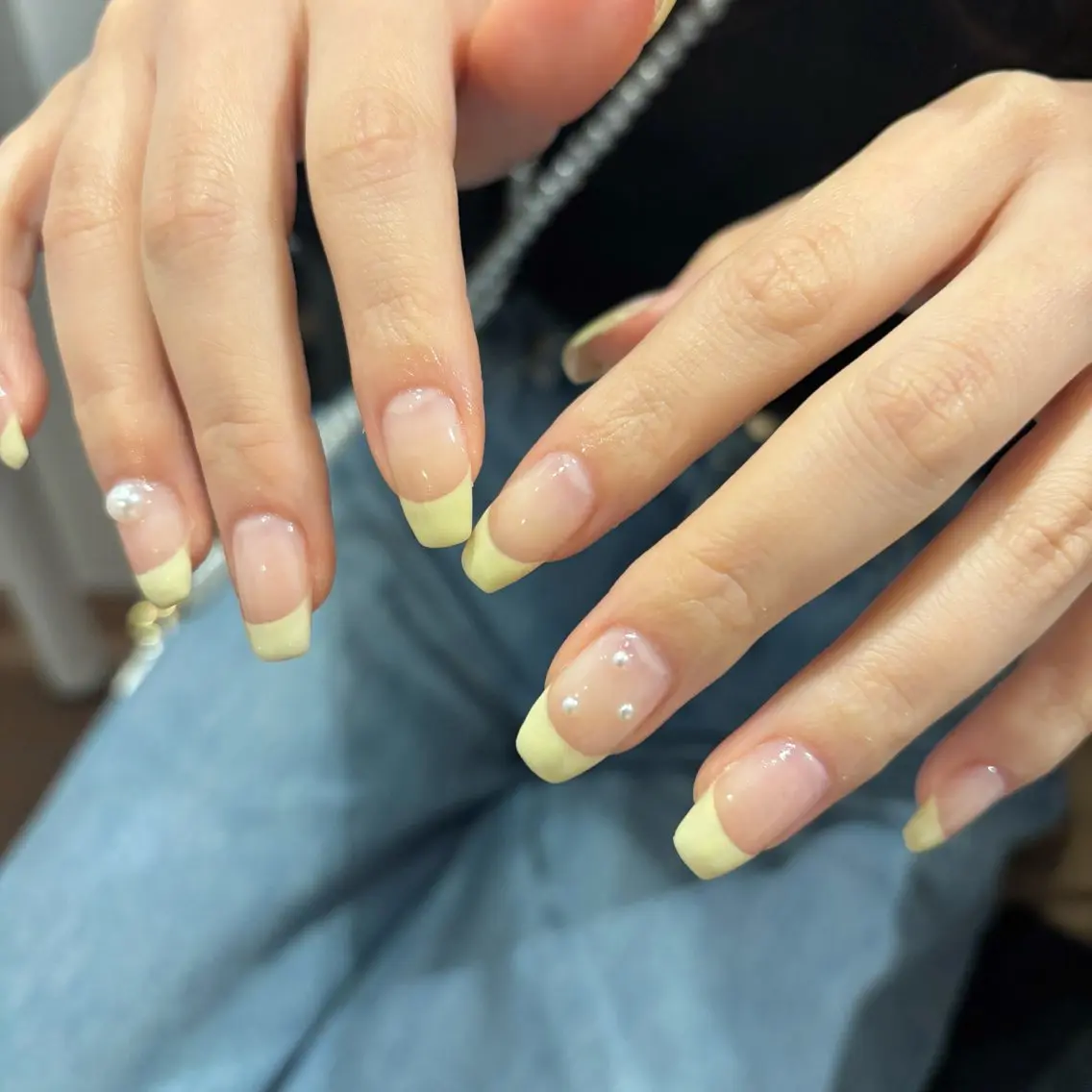 ネイル パステルネイル 黄色 ハンドネイル Ballie/ Mizukiのネイルデザイン