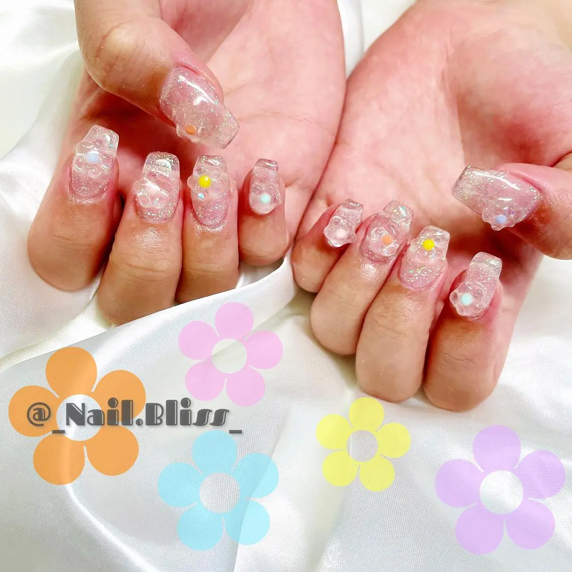 ネイル クリアネイル ハンドネイル NAIL BLISSのネイルデザイン