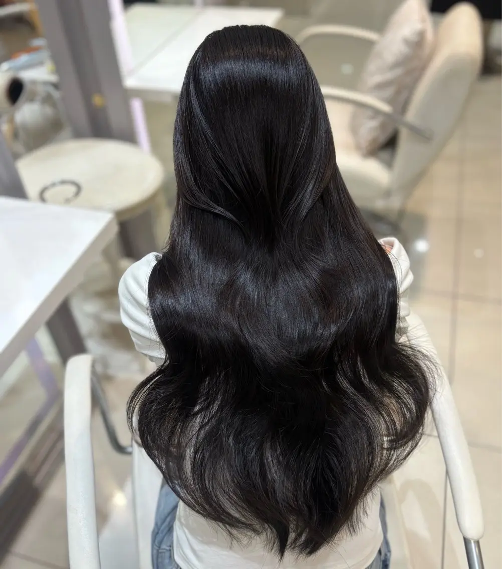 ロング カット ヘアカラー トリートメント 韓国風レイヤー/ 銀座🤍Fukaのヘアスタイル