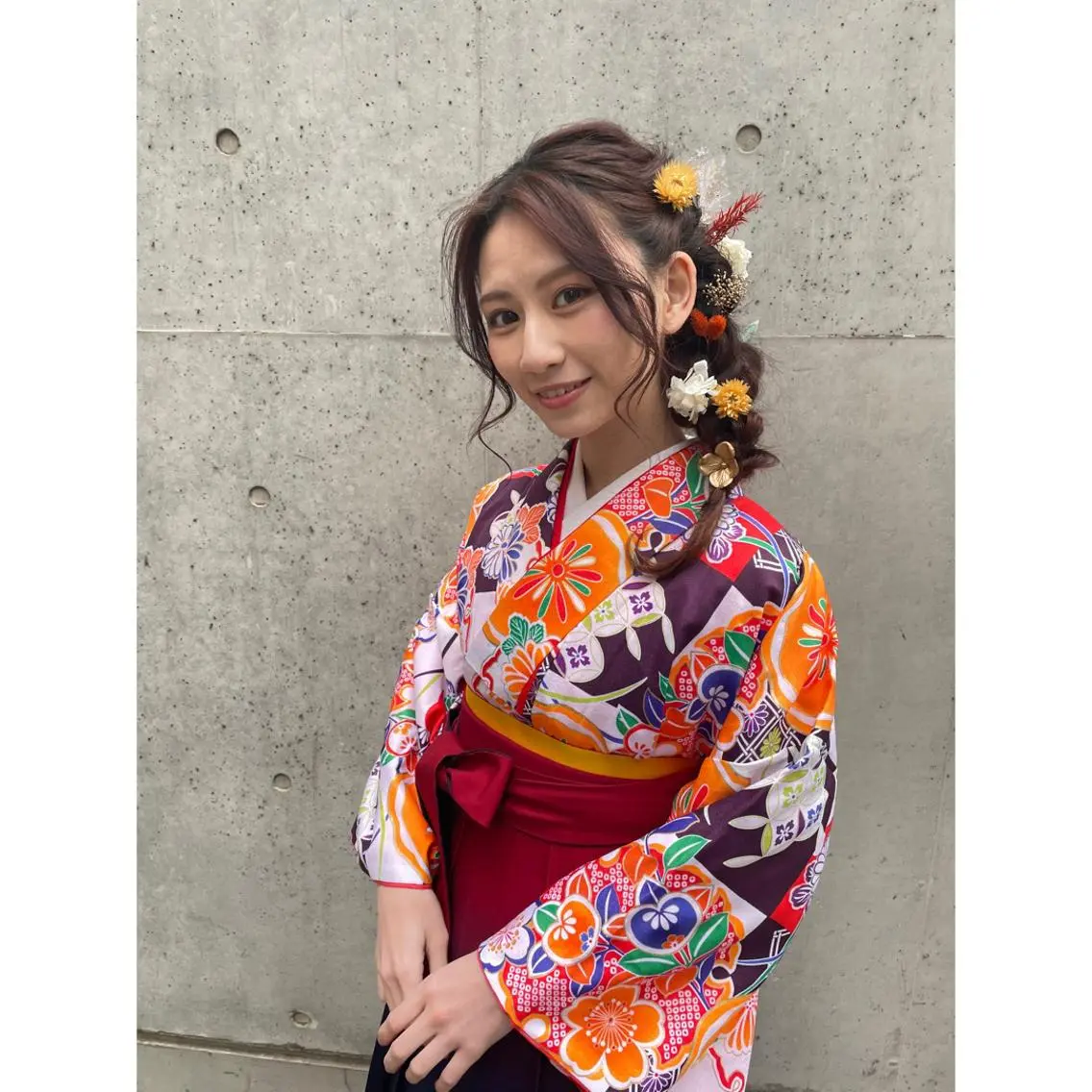 【💐卒業式メニュー🎓】 袴 着付け+ヘアセット  ※お問い合わせもしくはお電話からご予約ください 早朝予約可🐥⸒⸒の写真
