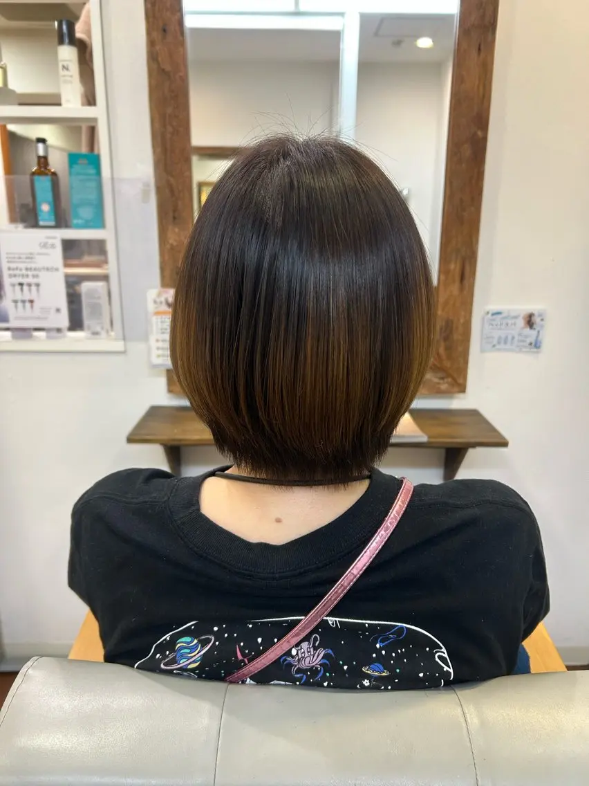 ショート 縮毛矯正 トリートメント 改瀬 由衣のヘアスタイル